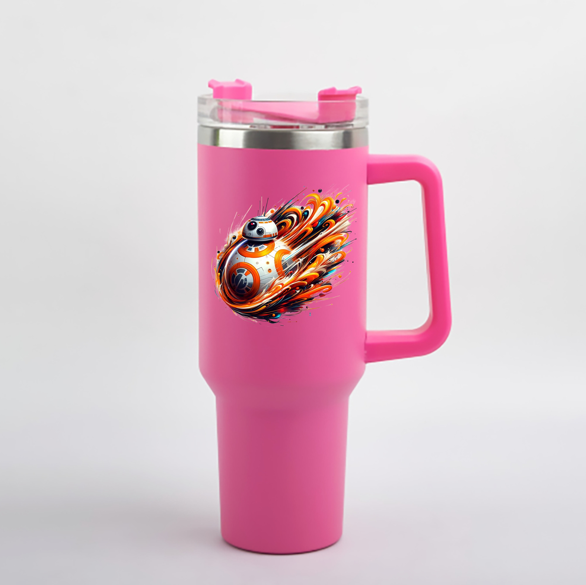 （画像用） スター・ウォーズ Star Wars 1200mL車用タンブラー - クリスタルステッカー（プラスチックストロー付き）